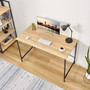 Modern Home Office Computer Desk Table with Black Metal Frame Wood Top in Oak Q280-CFSOWTBF57703651