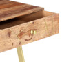 Writing Desk Natural and brass Solid Acacia wood A949-286151