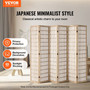 Room Divider, 6 Panel Japanese Room Divider, Wood Folding Privacy Screen Indoor, Japanese Partition E415-RSPF6MBCSPM0FUO7OV0