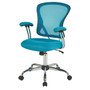 Blue High Back Mesh Office Chair with Padded Armrest Q280-ASMB5169851855