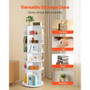 6 Tiers Rotating Shoe Rack Tower, 360?° Spinning Shoe Rack, Revolving Storage Round Carousel Displa E415-XZXJEKWDZ6CS681CL001V0