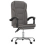 Reclining Office Chair Grey Faux leather, metal, plywood, foam A949-349785