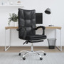 Reclining Office Chair Black Faux Leather, Metal, Plywood, Foam A949-349793