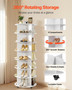 7 Tiers Rotating Shoe Rack Tower with Wheels, Movable 360?° Spinning Carousel Display, Lazy Susan O E415-XZXJEKDLK7CSAC5US001V0