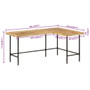 Desk Natural Solid Mango Wood Large Desk Rectangular Rustic A949-353333