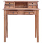 Writing Desk Warm Brown Solid Mahogany Wood Medium Writing Desk A949-283912
