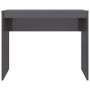 Desk High gloss grey Engineered wood Compact Sleek Desk A949-800386