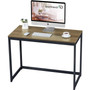 Small Home Office Modern Laptop Computer Desk Table Metal Frame Brown Wood Top Q280-DBTWCL616485379