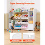  Kids Toy Storage and Bookshelf, 4-Tier Large Toy Storage Organizer with 8 Flexible Plastic Bins, K E415-JJZHKFSWJSNXXWS1F001V0