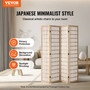 Room Divider, 4 Panel Japanese Room Divider, Folding Privacy Screen Indoor, Portable Partition Divi E415-RSPF4MBCSPMMN139F001V0