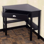 Corner Black Wood Computer Desk with Drawer Q280-BCDW47893681