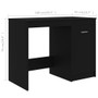 Desk Black Engineered wood 39.4x19.7x29.9 in Desk Rectangular A949-801797