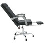 Reclining Office Chair Black Faux leather, metal, plywood A949-349653