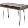 Desk Grey and oak MDF and Metal 43.3 x 19.7 x 29.9 in Desk A949-20136