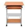 Computer Desk Brown Particle Board Compact Sliding Components A949-20052