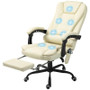 Cream 7 Mode Vibrating High Back Executive Massage Adjustable Office Chair Q280-CRAOSM43685947