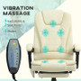 Cream 7 Mode Vibrating High Back Executive Massage Adjustable Office Chair Q280-CRAOSM43685947