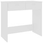 Desk White Engineered wood Compact Desk Rectangular Modern A949-801355