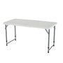 Adjustable Height White HDPE Folding Table with Powder Coated Steel Frame Q280-L4FT469012