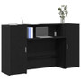 Reception Desk Black Oak 70.9x19.7x40.7" Engineered Wood A949-3324206