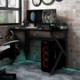 Gaming Desk Black Engineered wood 35.4 in x 23.6 in x 29.5 in A949-325400