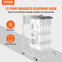 Mobile Blueprint Storage Rack, Plan Holder with 12 Pivot Brackets, Mobile Blueprint Holder Adjustab E415-LTJJS12CYDS0N873YV0