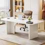 Modern Extra Large Executive Home Office Computer Desk in White Q280-WHYTRVF65842