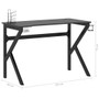 Gaming Desk Black Engineered wood Standard Desk Size Gaming Desk A949-325402