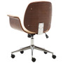  Office Chair Cream + Brown Faux leather, Bentwood, Chromed metal A949-283127