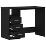 Desk with Drawers Black Oak 40.2x19.7x29.9" Engineered Wood A949-861993
