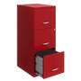 Red Metal 3-Drawer Vertical Key Locking Filing Cabinet Q280-RDWYGF65853