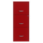Red Metal 3-Drawer Vertical Key Locking Filing Cabinet Q280-RDWYGF65853