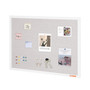  36"x24" White Cork Board with Linen Surface  Stylish Wall-Mounted Bulletin Board for Home, School, E415-RMB36X24WBSMUFWYSV0