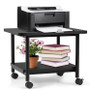Black Multipurpose 2-Tiered Mobile Wheeled Printer Cart Stand Q280-BLWH5909