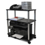 3-Shelf Mobile Home Office Caddy Printer Stand Cart in Black Q280-DTGC4516