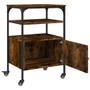 Printer Stand 3-Tier Smoked Oak 19.7"x15.7"x29.9" Engineered Wood A949-842293
