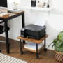 Industrial Black Metal Rustic Wood Printer Stand Cart with Bottom Paper Shelf Q280-UDVPSR582834681