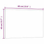 Wall-mounted Magnetic Board White 23.6"x15.7"? Tempered Glass A949-347962