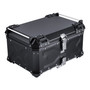 Motorcycle Top Case, Universal Aluminum Alloy Motorbike Tail Box with Leather Lining, 65L Waterproo E415-MTCJSDXHS65LPW3MEV0