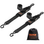 Retractable Ratchet Straps, 2 in x 4 ft Ratchet Tie Down Straps with Security Lock S Hooks, 2 Pack  E415-CYXJD2INCH4FUR48CV0