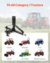 3 Point Trailer Hitch with 2 in Receiver, 3pt Quick Hitch Attachment, Heavy Duty Tractor Tow Drawba E415-ASJXJSQDKSXTJ54AM001V0