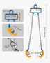 Chain Drum Lifter, G80 Drum Lifting Chain Sling with Security Hook, 2200LBS Capacity, Drums Handlin E415-YTKDGDLSZ024C12EG001V0