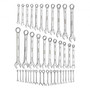 Combination Wrench Set, 42-Piece SAE and Metric, 12-Point Box End and 15?° Angled Open End Combinat E415-ZXBSTZGDS42PMIZC1001V0