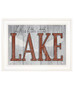 Life is Better at the Lake 1 White Framed Print Wall Art N270-407729