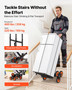 Stair Climbing Cart, 220 lbs Stair-Climbing Capacity, Heavy-Duty Folding Trolley Cart with Telescop E415-ZXTCSPLCLSKH7RCTY001V0