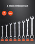 Combination Wrench Set, 8-Piece Ratcheting Wrench Set with Organizer Rack, Cr-V Steel Wrench Set Me E415-ZXBSTZGDK8PCTOFDPV0