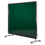 Welding Screen with Frame, 3-Panel 6 x 8 FT Welding Curtain Screen, Flame-Resistant Vinyl Safety Pr E415-SMPF68FTYKJL3GT47001V0