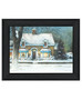 Snow Softly Falling 1 Black Framed Print Wall Art N270-407412