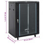 15U Network Cabinet with Swivel Feet 19" IP20 23.6x17.7x33.9" A949-30264