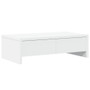 Monitor Stand with Drawers White 19.7x10.6x5.9" Engineered Wood A949-854661
